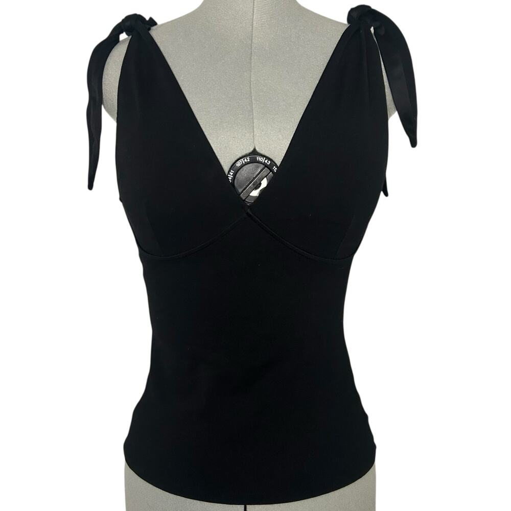 & Other Stories Black Sleeveless Tie Top Size 2